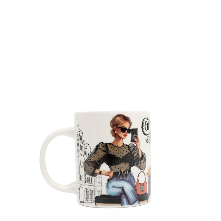 NIKKY CERAMIC MUG WITH BUNNY KEYCHAIN