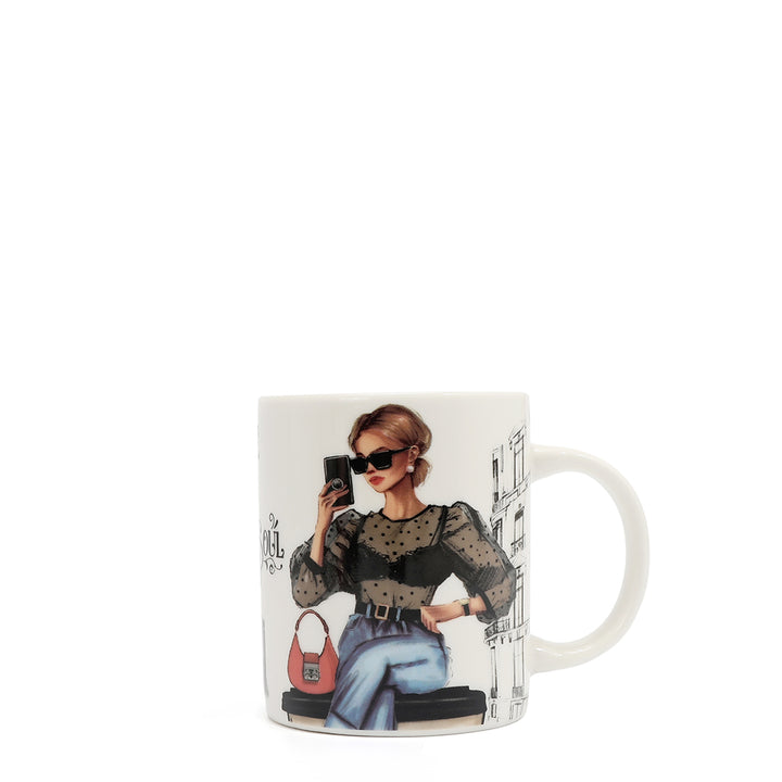 NIKKY CERAMIC MUG WITH BUNNY KEYCHAIN