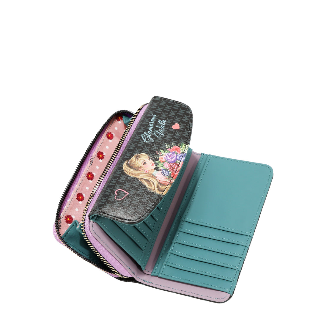LARGE FLAP ZIP-AROUND WALLET
