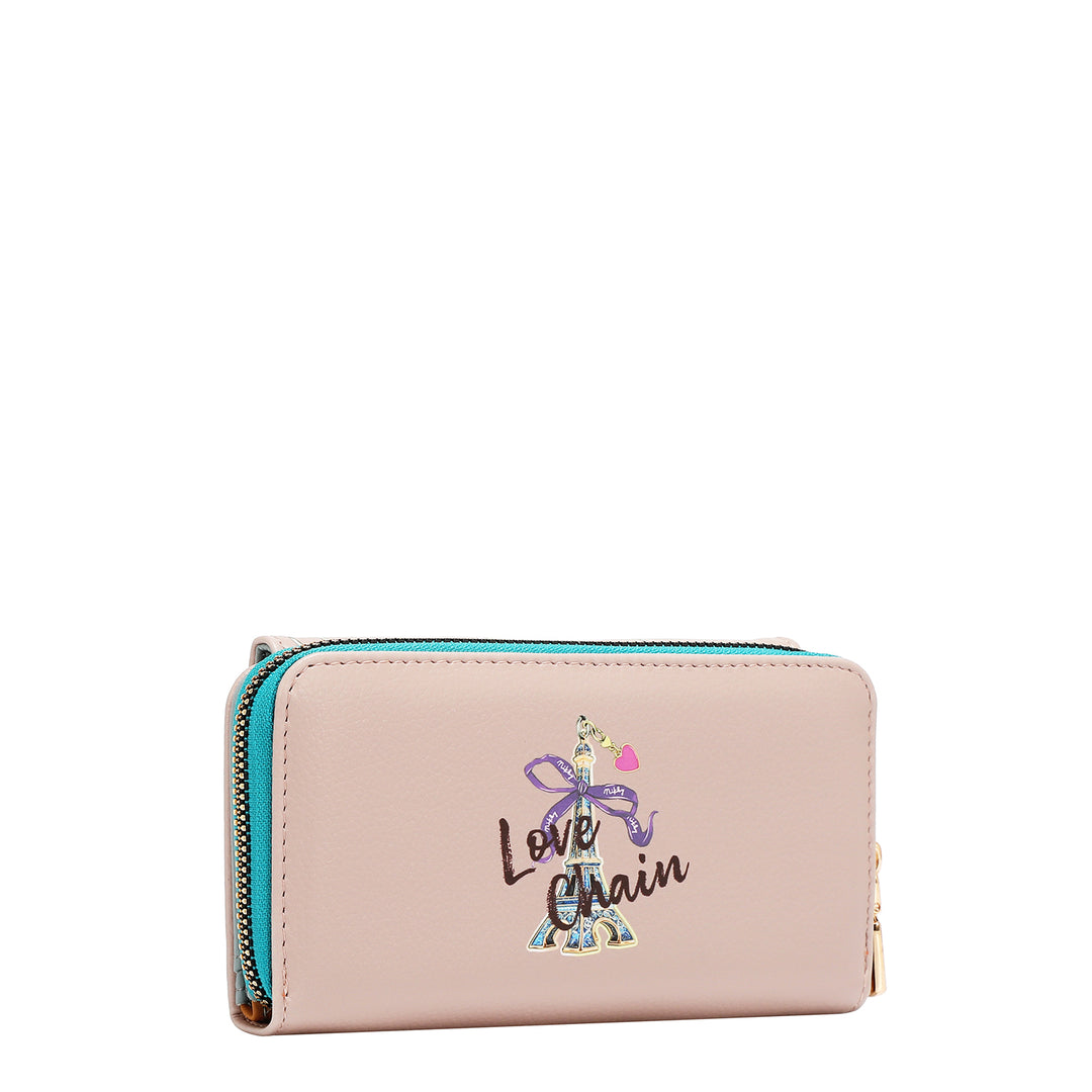 LARGE FLAP ZIP-AROUND WALLET
