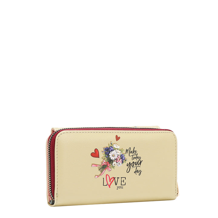 LARGE FLAP ZIP-AROUND WALLET