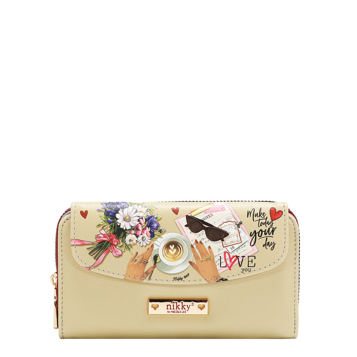 LARGE FLAP ZIP-AROUND WALLET