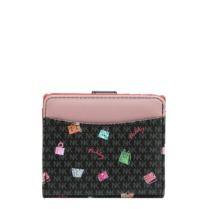 COMPACT HEART BUTTON WALLET