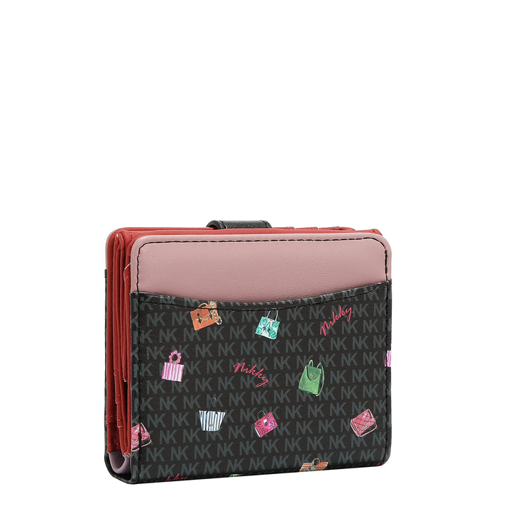 COMPACT HEART BUTTON WALLET