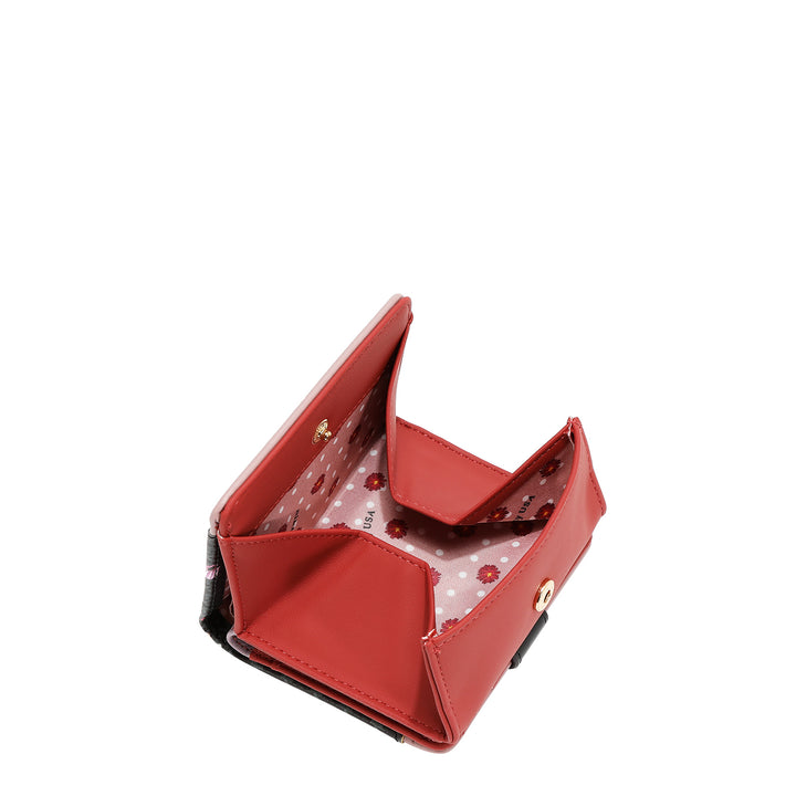 COMPACT HEART BUTTON WALLET