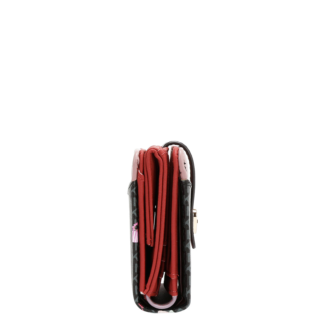 COMPACT HEART BUTTON WALLET