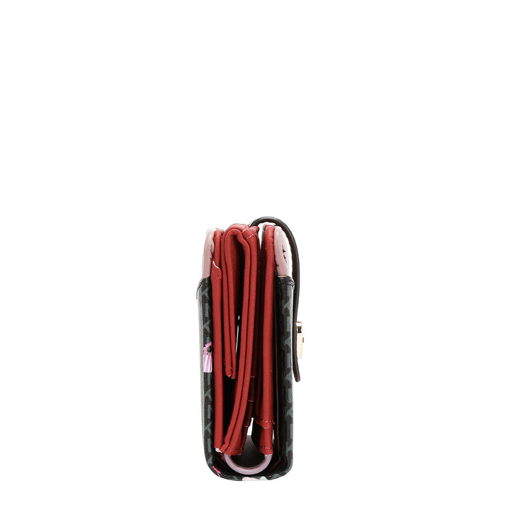 COMPACT HEART BUTTON WALLET