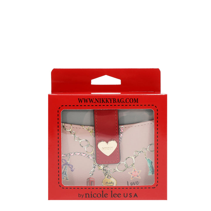 COMPACT HEART BUTTON WALLET