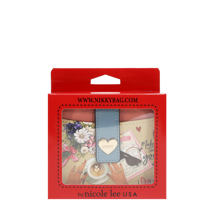 COMPACT HEART BUTTON WALLET