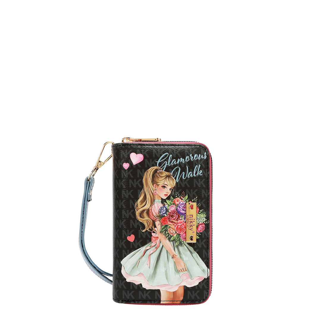 DOUBLE ZIP WRISTLET WALLET