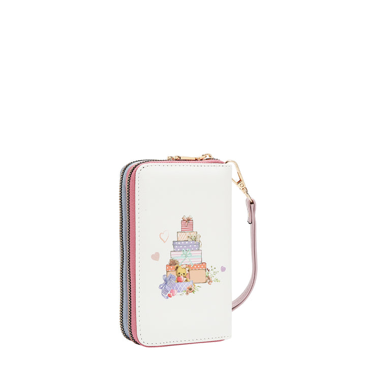 DOUBLE ZIP WRISTLET WALLET