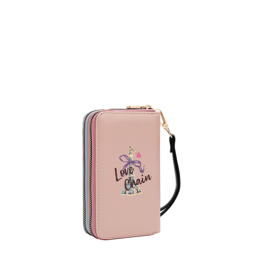 DOUBLE ZIP WRISTLET WALLET