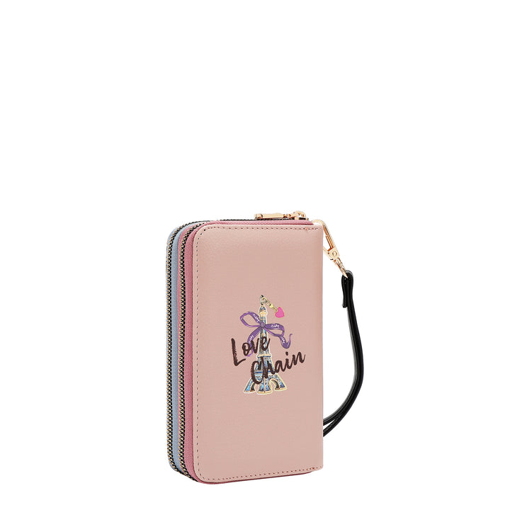 DOUBLE ZIP WRISTLET WALLET