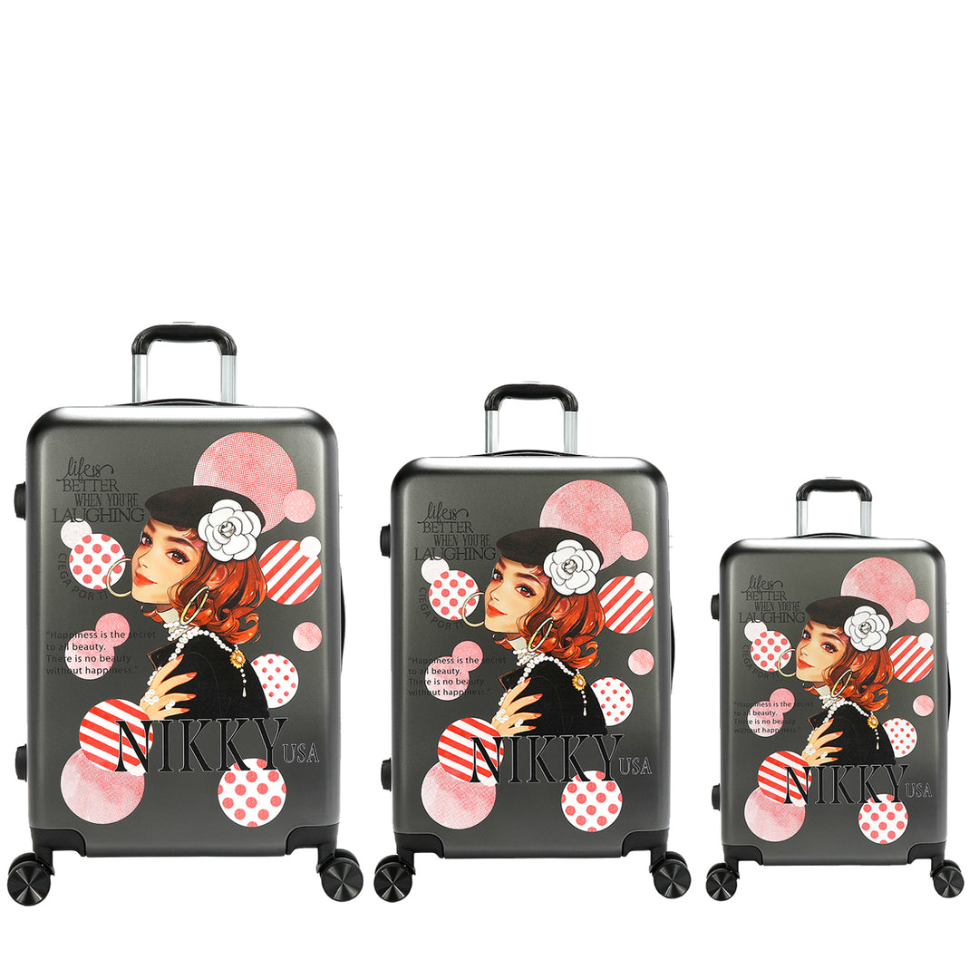 NIKKY 3 PC HARDCASE SET LUGGAGE