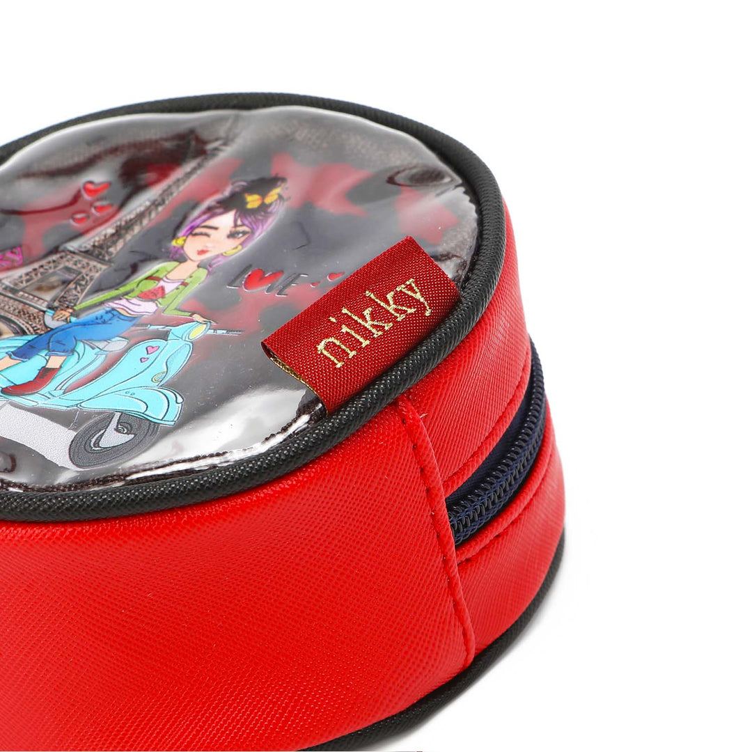 NIKKY ROUND CLEAR COSMETIC POUCH
