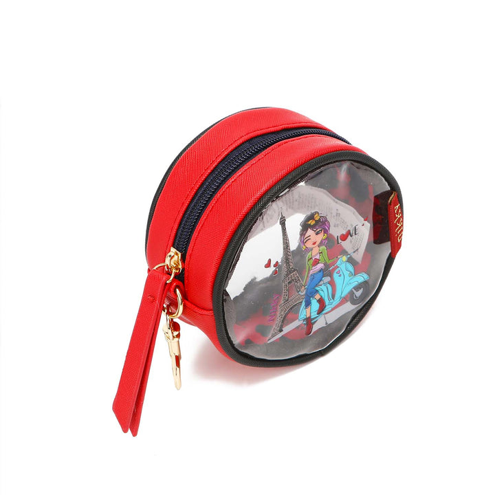 NIKKY ROUND CLEAR COSMETIC POUCH