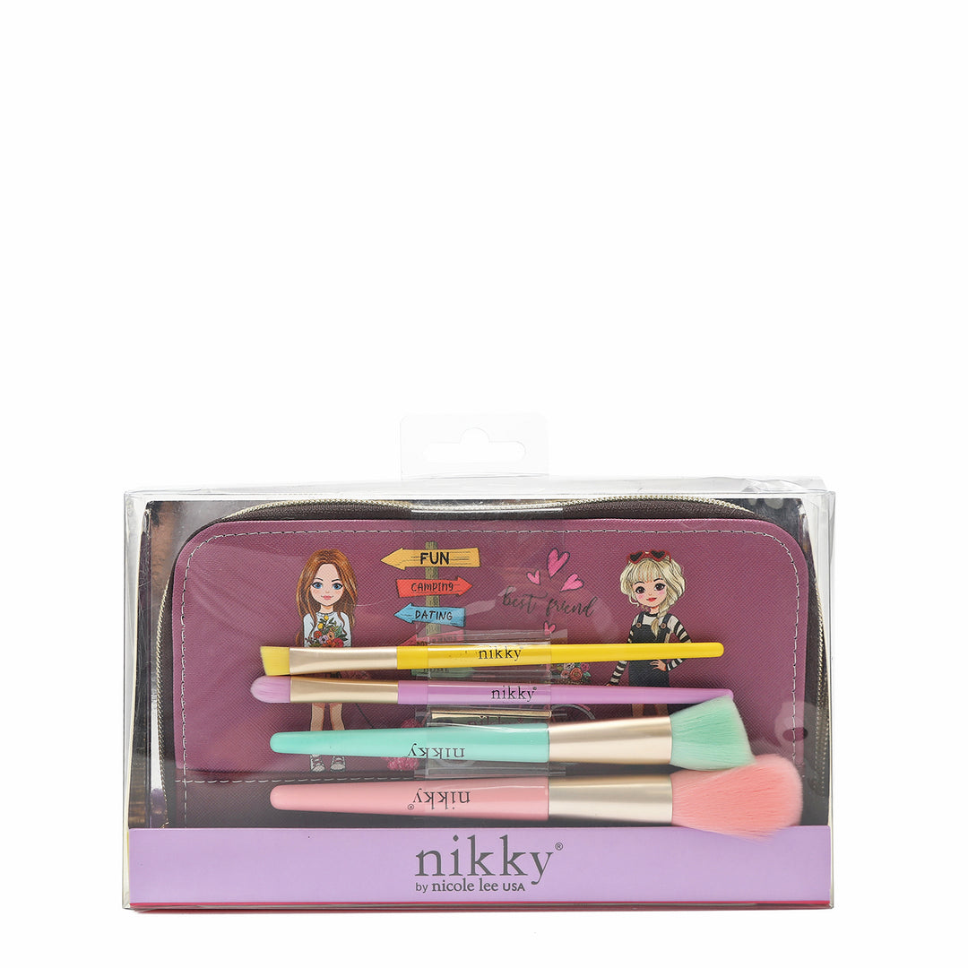 MAKEUP BRUSH SET WITH POUCH